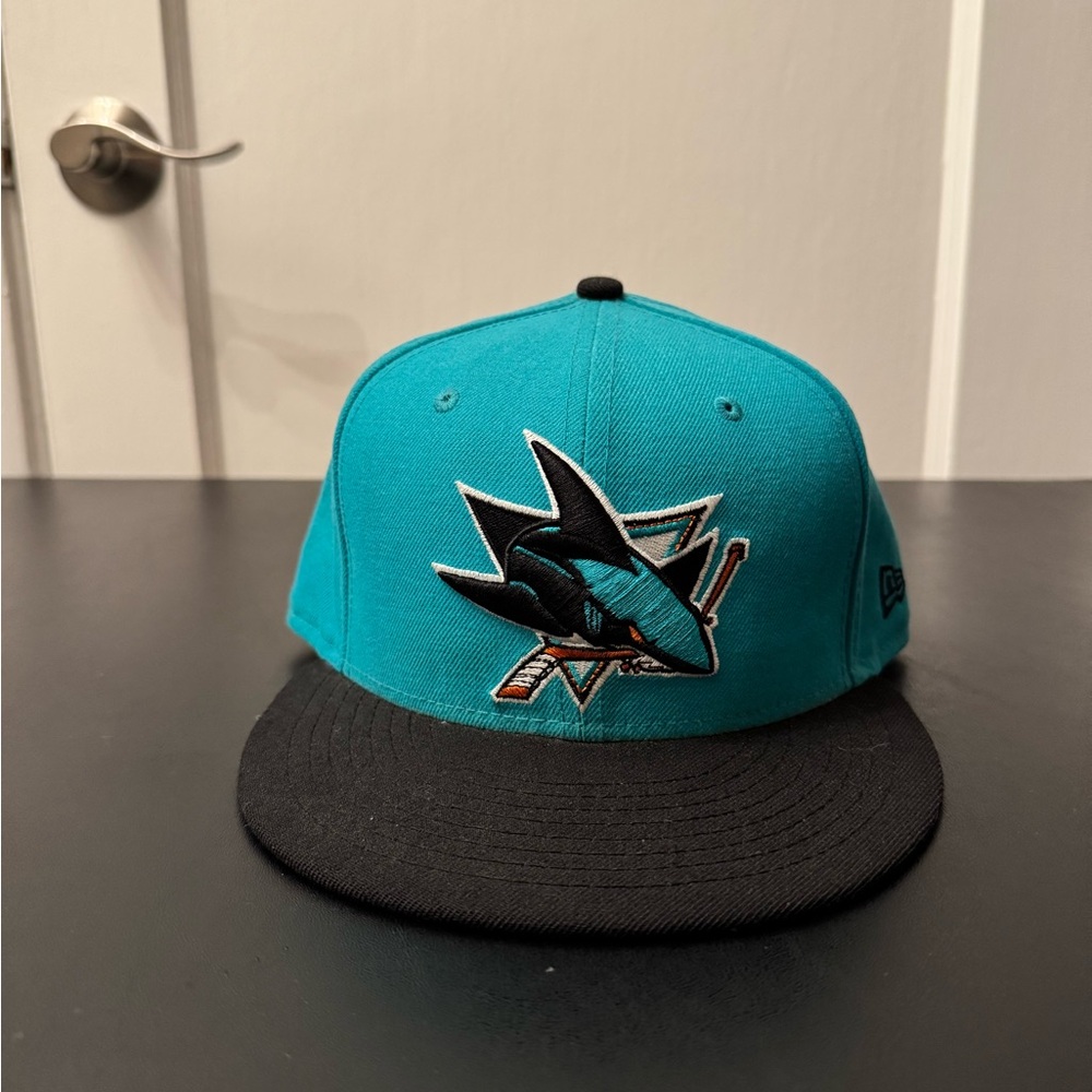 San Jose Sharks Teal and Black Cap
